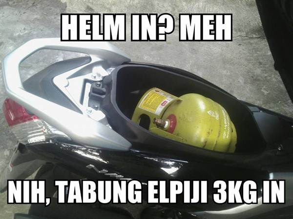 bagasi-yamaha-nmax-muat-tabung-elpigi-3-kg